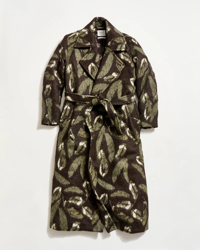 Feather Jacquard Top Coat