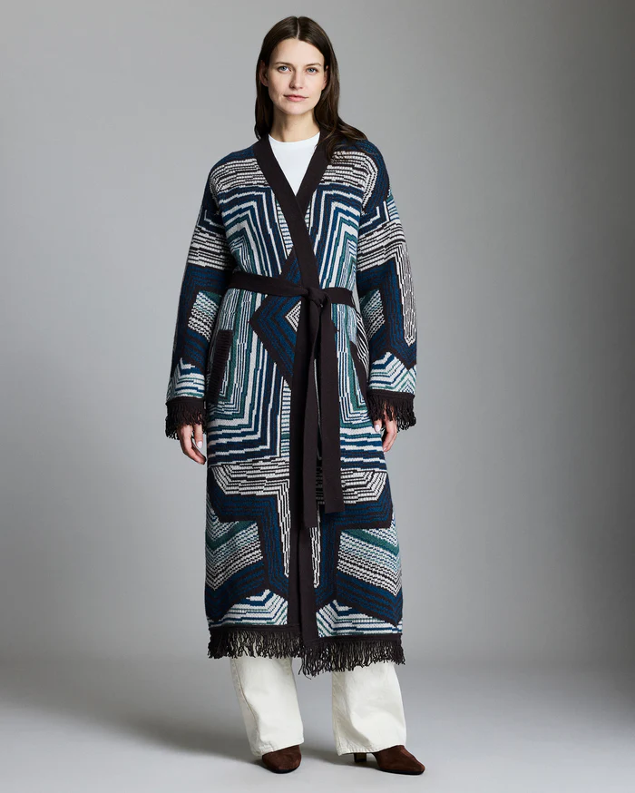 New Folk Jacquard Cardigan Coat 2